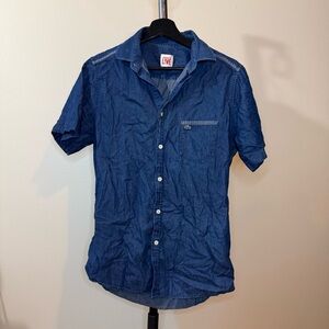 Lacoste Men's Denim Blue Casual Shirt